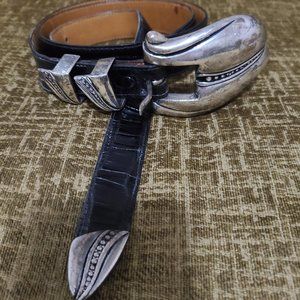 Belt seashell buckler silver